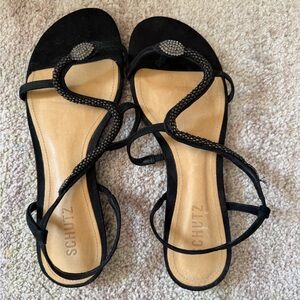Schutz Gabby Snake Strappy Sandals 8.5